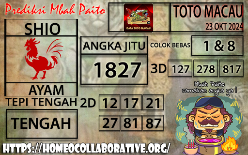 Prediksi Toto Macau 23 Oktober 2024