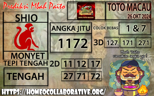 Prediksi Toto Macau 26 Oktober 2024