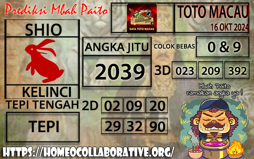 Prediksi Toto macau 16 Oktober 2024