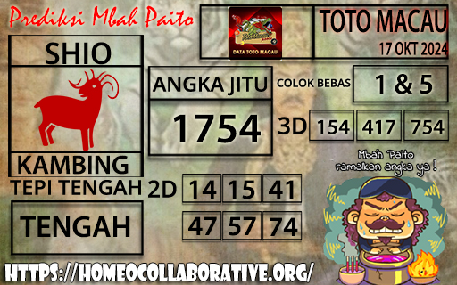 Prediksi Toto macau 17 Oktober 2024